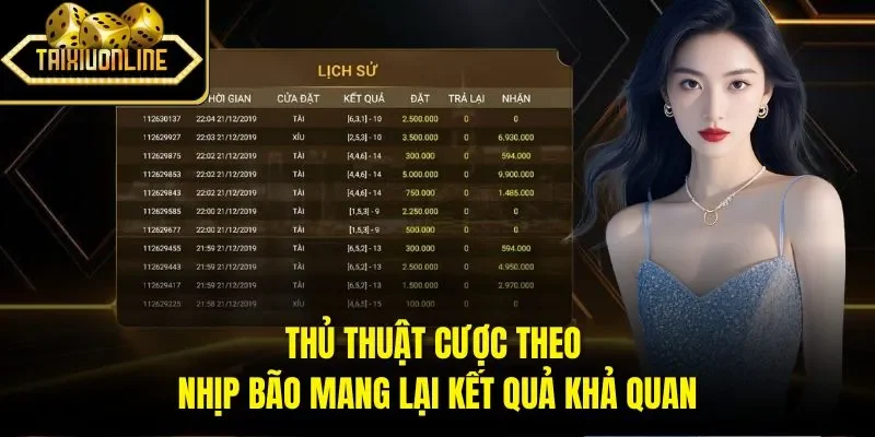 Thủ thuật cược theo nhịp bão mang lại kết quả khả quan